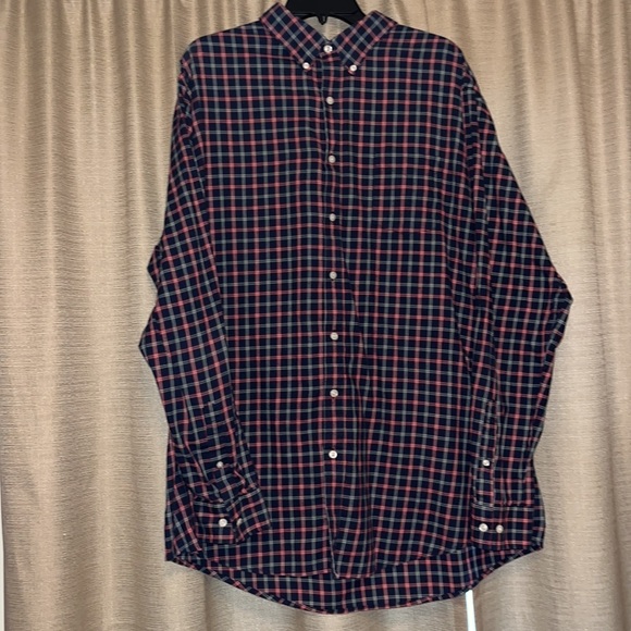 Croft & Barrow Mens XXL Tall Plaid Long Sleeve Button Down Collared Shirt - Picture 5 of 12